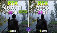 RTX 4070Ti Super vs RTX 3090 Gaming Benchmark | RayTracing & DLSS 3.5 | Test in 12 Games |