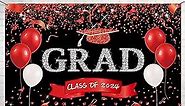 Trgowaul 2024 Graduation Decorations Class of 2024 Red and Black, Graduation Decorations Congrats Grad Banner, College/High School Graduation Party Supplies, Graduation Party Decorations 2024 Girl Boy