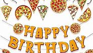 Pizza Birthday Decoration Pizza Party Supplies Pizza Birthday Sign Banner Pizza Hanging Swirl Decoration Slice Slice Baby Pizza Decoration
