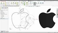 SolidWorks Sketch tools Practice-Apple Logo