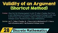 Checking The Validity of An Argument (Shortcut Method)