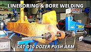 Line boring and Bore welding Caterpillar D10 Dozer push arm | Sir Meccanica WS2
