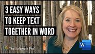 Discover the Easy Tips to Keep Text Together in Microsoft Word!
