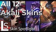ALL AKALI SKINS - Skin Spotlight - League of Legends - Including True Damage Akali