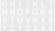 4'' Letter Stencils, 36 Pcs Alphabet Art Craft Stencils, Reusable Plastic Number Templates Letter Stencils for Wood, Wall, Fabric, Rock, Chalkboard, Signage…