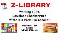 How to Download Ebooks/PDF from Z-Library for Free Without a Premium Account ( Download Tech Books)
