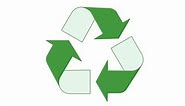 Recycling sign animated ecology symbol