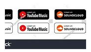 Popular Music Streaming Services Listen On Stock Vector (Royalty Free) 2270289613 | Shutterstock