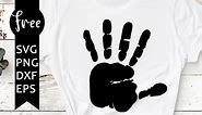 Hand svg free, free vector files, hand print svg, instant download, silhouette cameo, shirt design, handprint svg, hand vecror file, dxf 0429