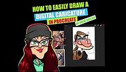 Step by step tutorial on how to draw digital caricatures using procreate on an iPad