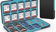 HEIYING Memory Card Case for SD Card and TF Card, Portable SD Card Holder SD SDHC SDXC TF Card Storage with 20 SD Card Slots & 20 Micro SD Card Slots.