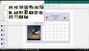 Publisher 2016 Calendar using template