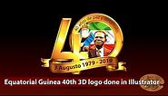 Equatorial Guinea president's 40th anniversary logo done in Illustrator