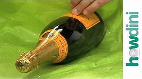 How to gift wrap a champagne bottle