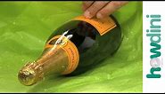 How to gift wrap a champagne bottle