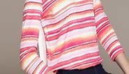 Buy Macy's Karen Scott Striped V Neck T Shirt -  - Apparel for Women