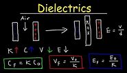 Dielectrics & Capacitors - Capacitance, Voltage & Electric Field - Physics Problems