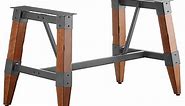Lancaster Table & Seating Industrial Antique Walnut Standard Height Trestle Table Base for 30" x 60" Table Tops