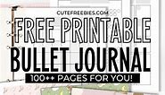 Free Bullet Journal Printable Templates - Cute Freebies For You