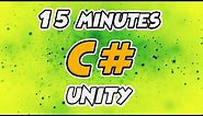 Learn C# Scripting for Unity in 15 Minutes (2024 Working)