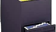 Safco Products Locking Mobile Tub File with Drawer, Letter Size, Black