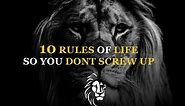 "10 Rules of Life so that You Dont Screw Up" @FearlessMotivational is a project that embraces fearlessness, ignite motivation, and achieve greatness in life. . . . Join us on our journey. @FearlessMotivational #positivity #positivevibes #positivethoughts #motivationmonday #motivationalquotes #motivated #motivationquotes #motivation #motivationalspeech #motivacion #motivationalvideo #fearless #motivação #fearlessmotivation #fearles | FearlessMotivational