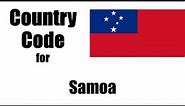 Samoa Dialing Code - Samoan Country Code - Telephone Area Codes in Samoa