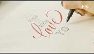 Hand Lettering "I love you" with Pitt Artist Pen | Faber-Castell