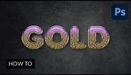 Create an Easy Gold Glitter Text Effect in Photoshop