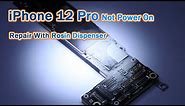 iPhone 12 Pro Not Power On Repair, Locate Short Circuited Board With Rosin Dispenser.