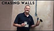 How to Chase a Wall and Fit a Flush Single or Twin Socket Box In a Plastered Brick Walls (Chasing)