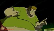 Fat Scooby and Shaggy fighting the glouton demon