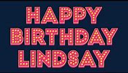 Happy Birthday Lindsay