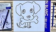 Easy Puppy Clipart | Cute Dog Drawing | draw animals