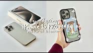 Unboxing The New  iPhone 15 Pro Max Natural Titanium + Accessories + set up! | lowkey satisfying ♡