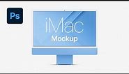 Design a MOCKUP of the 2021 iMac in Photoshop