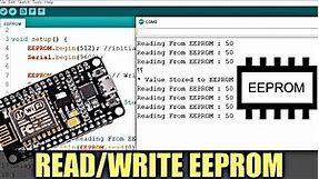 How to read-write EEPROM of NodeMCU | Arduino EEPROM Library