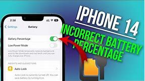 How To Fix iPhone 14 Showing Incorrect Battery Percentage