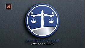 Attorney at Law Logo Design Tutorial in Adobe illustrator | Law Firm Logo Design