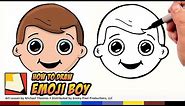 How to Draw a Boy Emoji for Beginners Step by Step | BP
