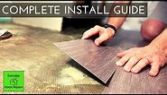 How To Install Glue Down Vinyl Plank Flooring | Bathroom Concrete Floor