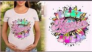Mother's Day Sublimation T-Shirt Design । Watercolor Typography T-Shirt Design । AH T-SHIRT