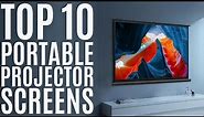 Top 10: Best Portable Projector Screens of 2021 / Foldable Projector Screen with Stand 4K, Full HD