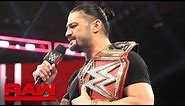 Roman Reigns relinquishes the Universal Title to battle his returning leukemia: Raw, Oct. 22, 2018