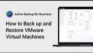 How to Back up and Restore VMware Virtual Machines Using Active Backup for Business | Synology