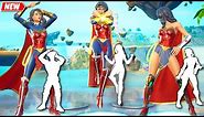 Fortnite Wonder Woman Skin doing all Built-In Emotes! (inc. her Bracelets of Hephaestus Emote)