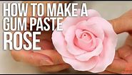 How to Make a Large Rose from Gum Paste | Cake Tutorials