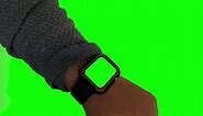 Premium stock video - Smart watch with green screen or mock-up chroma key on man wrist