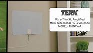 TERK THINTV6A Ultra-Thin XL Amplified Multi-Directional HDTV Antenna