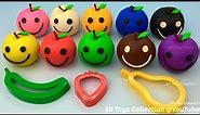 Play Doh Apples Smiley Face with Banana Strawberry Pear Cutters Fun & Creative